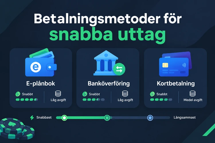 Betalningsmetoder för snabba uttag